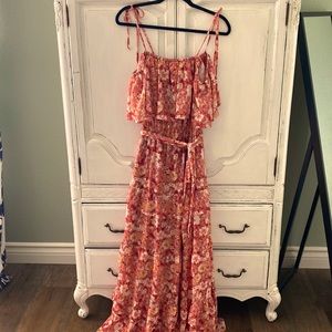 Floral off-the-shoulder maxi dress